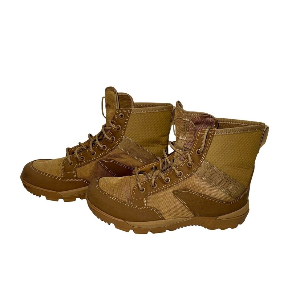 VIKTOS Johnny Combat Ops Boot Tan Suede Nylon Lace Up Mens Size 12